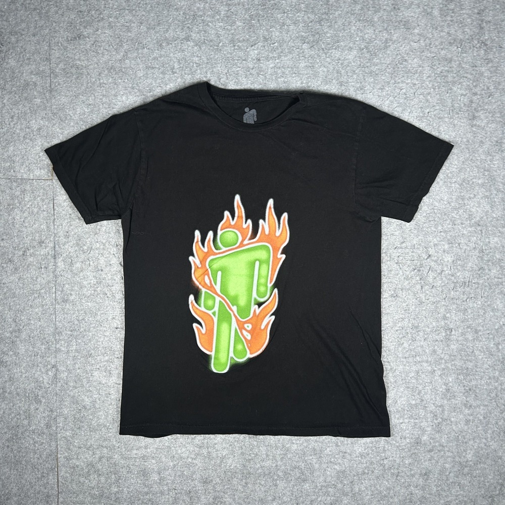 Billie Eilish T-Shirt Unisex S/P Black Blohsh Flame Graphic Band Tee Merch